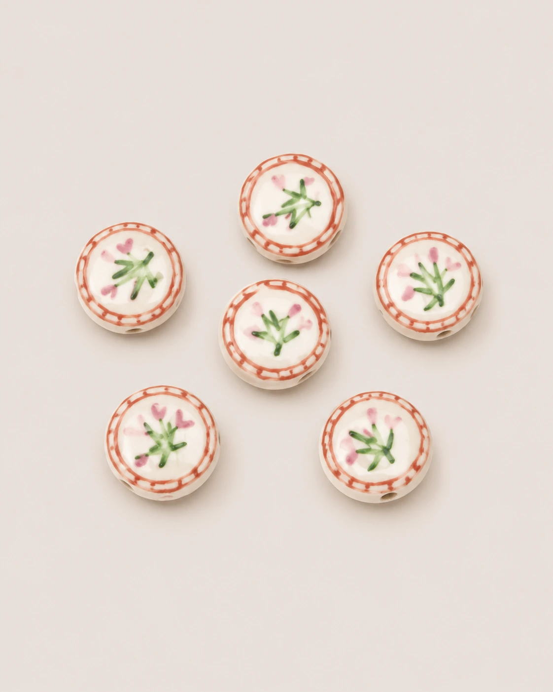 Perle porcelaine ronde