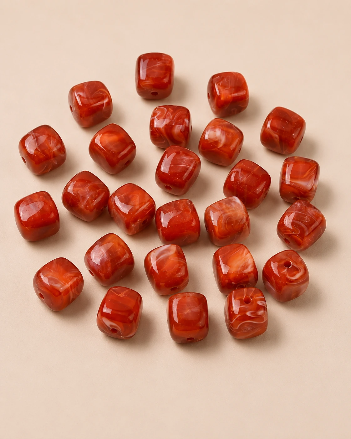 Perle acrylique Orange