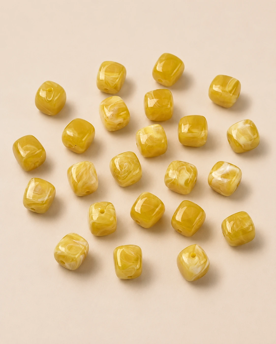 Perle acrylique Jaune