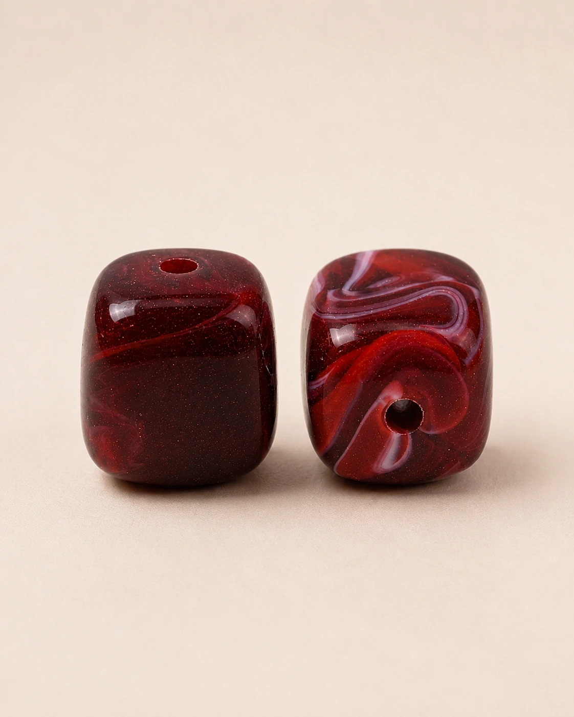 Perle acrylique Rouge bordeaux